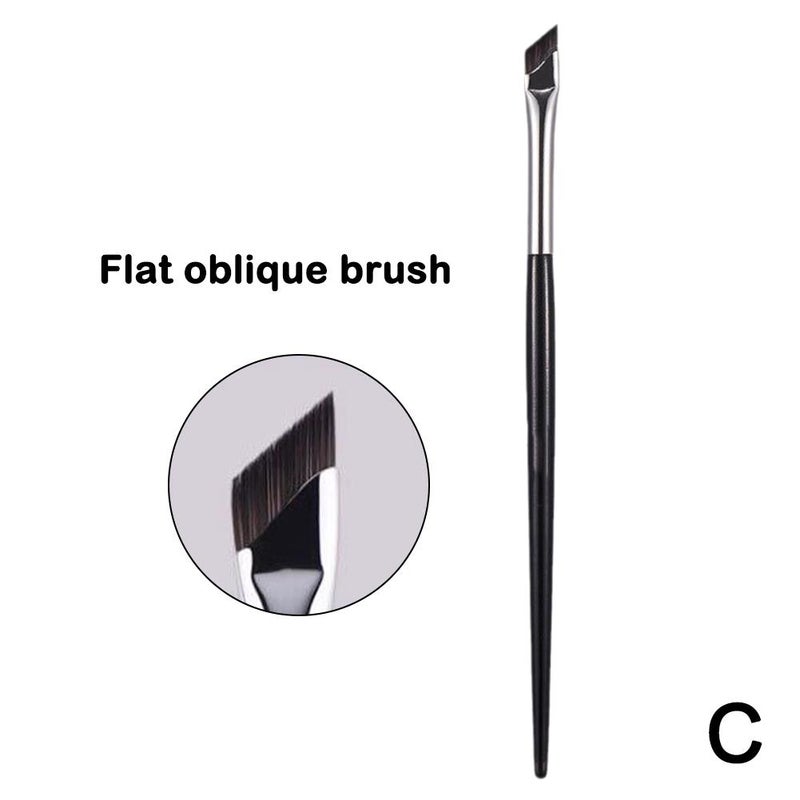 Ultra-fine eyeliner brush, curved tip detail brush, professional aegyo sal (under-eye puff) eyeliner brush, single makeup brush.